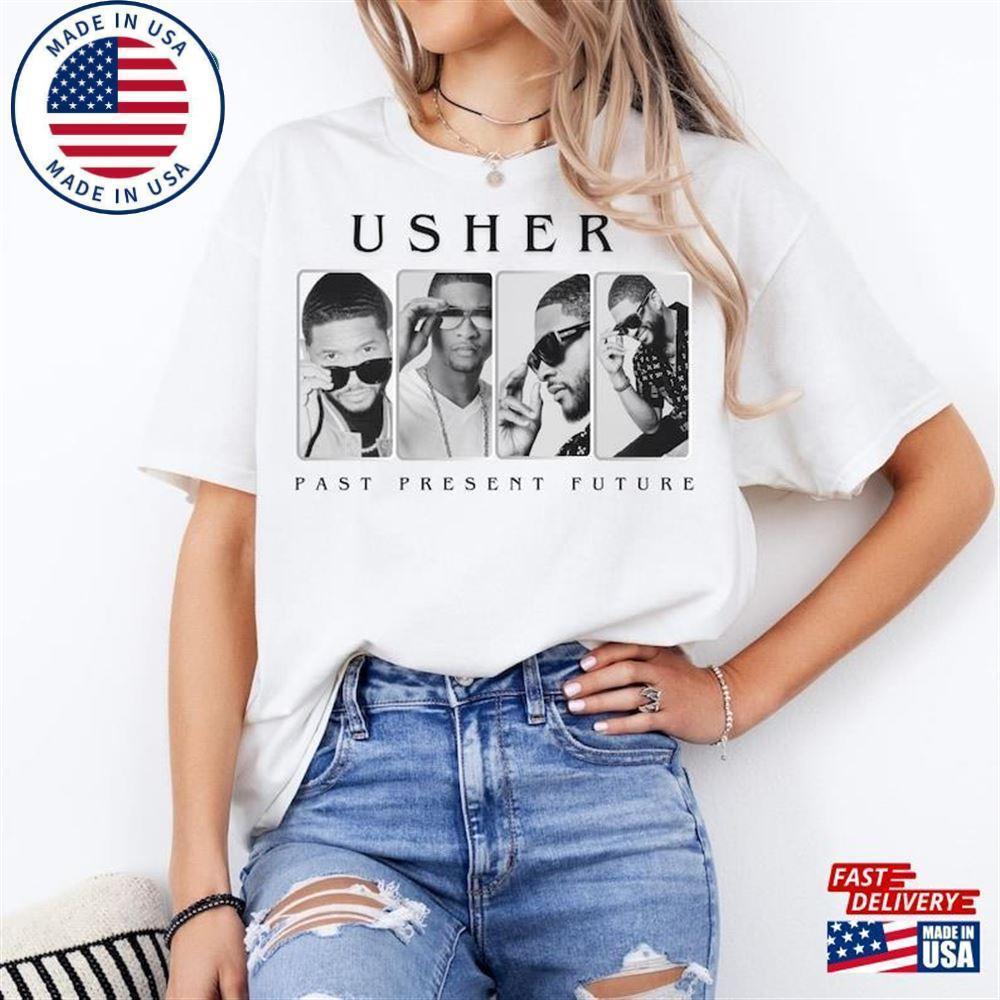 Usher Past Present Future Tshirt Designusher World Tour Shirt Classic - Picture 1 of 4